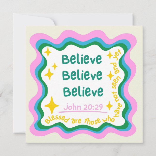 Cartões Cristãos Acreditam Encorajamento de Férias (Frente)