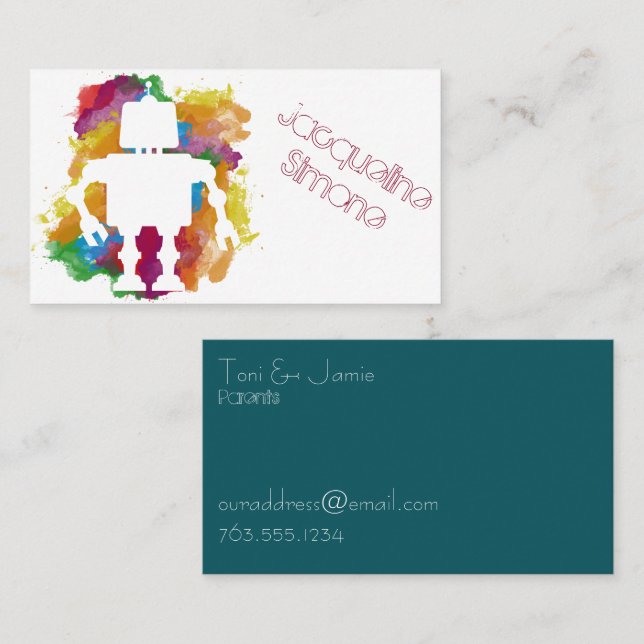 Cartões da amizade dos robôs (Frente/Verso)