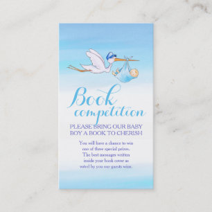 Cartões da arte da cegonha do menino da competiç