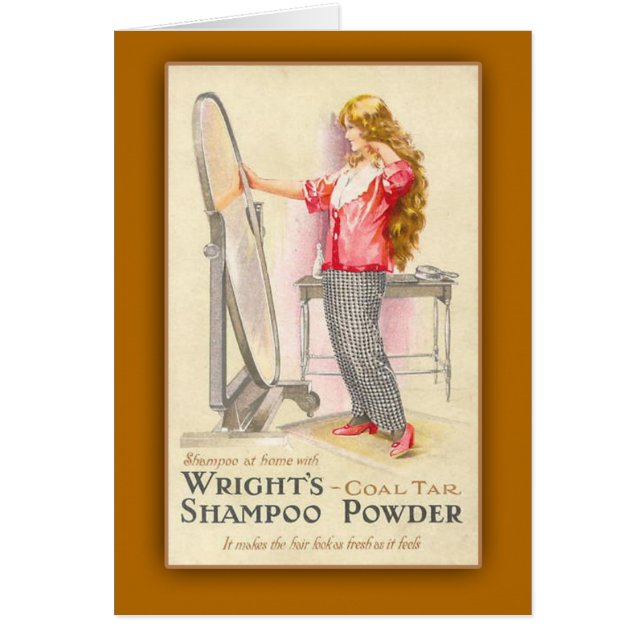 Cartões da arte do pó do champô do alcatrão de (Frente)