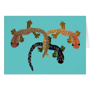 Cartões da dança do geco