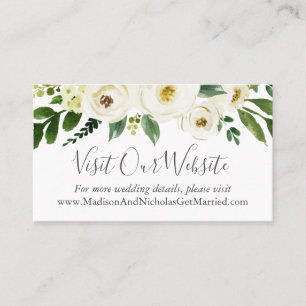 Cartões da inserção do Web site do casamento do
