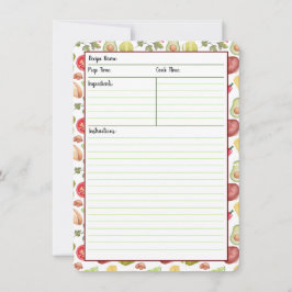 Cartões da receita do tempo do Taco