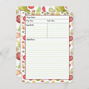 Cartões da receita do tempo do Taco