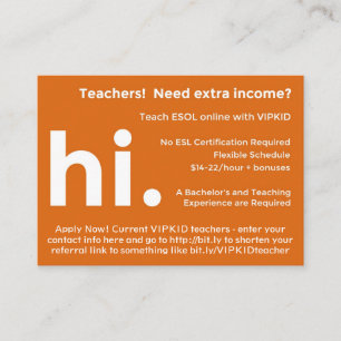 Cartões da referência/recrutamento do professor