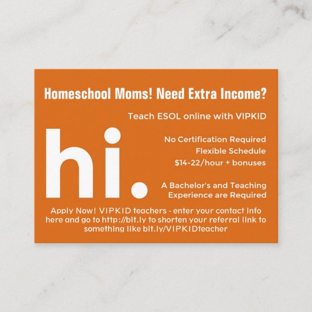 Cartões da referência/recrutamento do professor de (Frente)