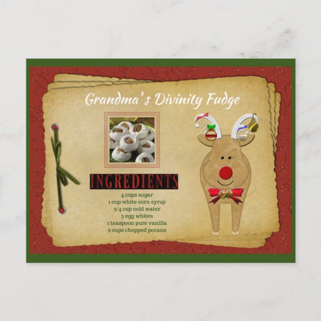 Cartões da vovó para o Fudge RECIPE (Frente)