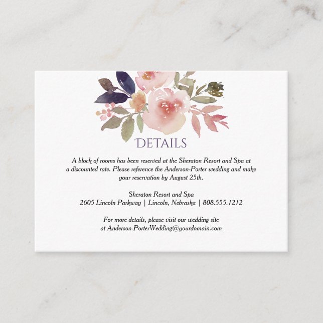 Cartões de abrigo de flores silvestres de Lavanda  (Frente)