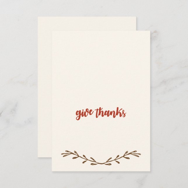 Cartões de Ação de Graças (Frente/Verso)