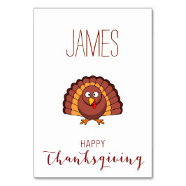Cartões De Ação De Graças Personalizados Com A Tur