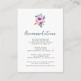 Cartões de Accommodamento de Casamento Floral em A