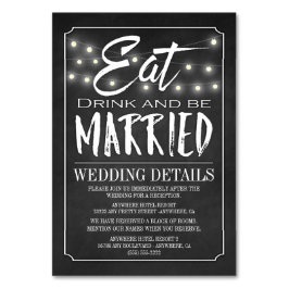 Cartões de acomodação de Recepções de casamento de
