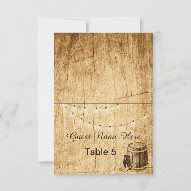 Cartões de Acompanhamento - Casamento no Campo com (Frente)