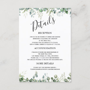 Cartões de Acompanhamento de Casamento Minimalista