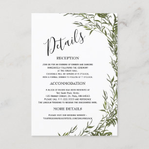 Cartões de Acompanhamento de Casamento Minimalista