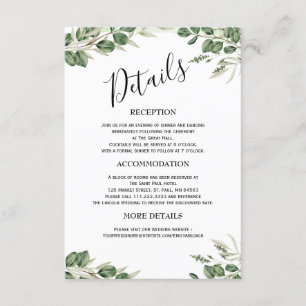 Cartões de Acompanhamento de Casamento Minimalista
