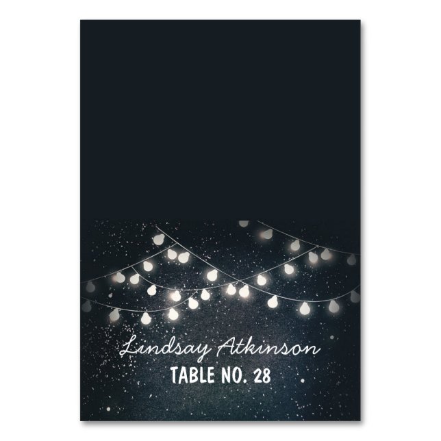 cartões de acompanhante de casamento luzes noturna (Frente)