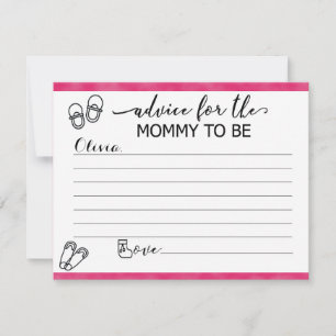 Cartões de aconselhamento personalizados para a mã