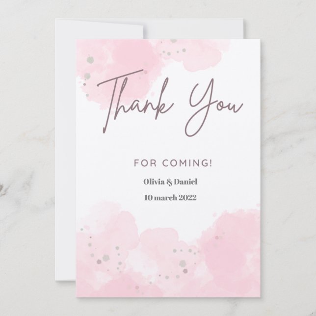 Cartões de Agradecimento  (Frente)