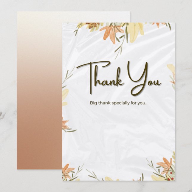 Cartões de Agradecimento  (Frente/Verso)