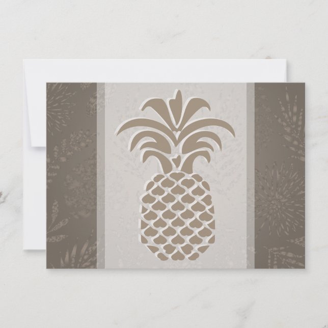 Cartões de agradecimento Abacaxi Corações (Frente)