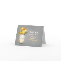 Cartões de agradecimento adoráveis em pote de vidr