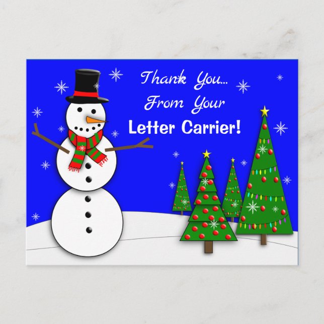 Cartões de agradecimento ao carteiro  (Frente)