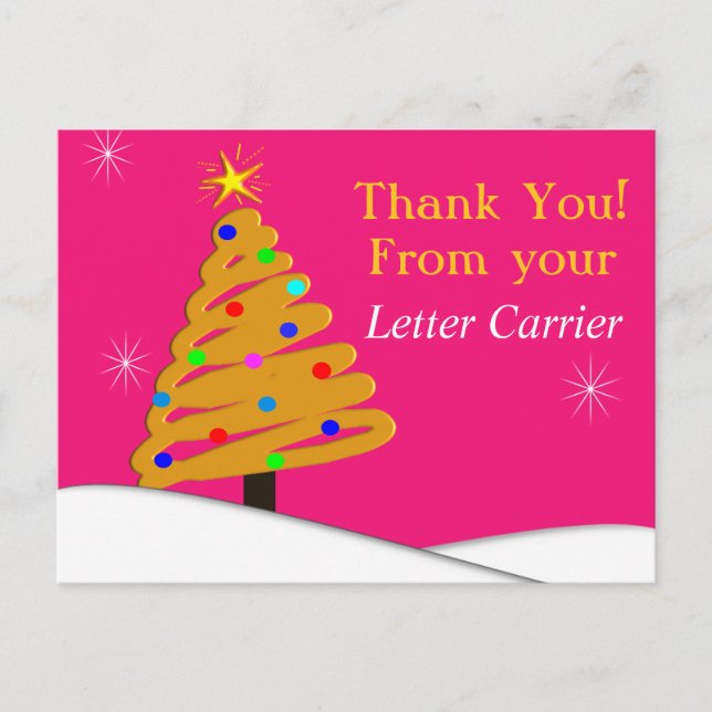 Cartões de agradecimento ao carteiro Rosa (Frente)