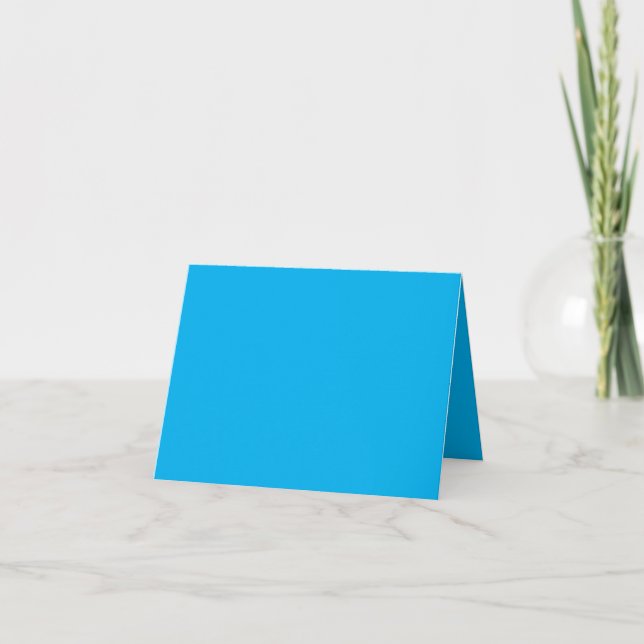 Cartões de Agradecimento Azuis Elegantes e Minimal (Frente)