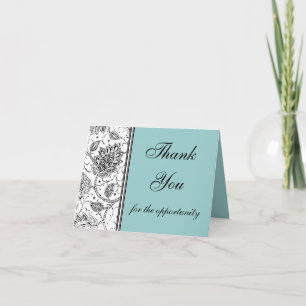 Cartões de Agradecimento Azuis Toile, Personalizad