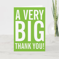 Cartões de agradecimento Big Thank You para agrade