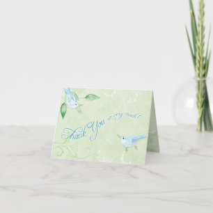 Cartões de Agradecimento Birds 'n Swirls Contempor