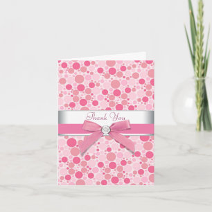 Cartões de agradecimento Bolhas Cor-de-Rosa