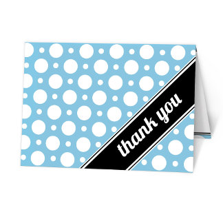 Cartões de Agradecimento Cafe Blue Assorted Polka