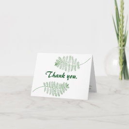 Cartões de Agradecimento Casamento Samambaia Verde