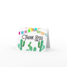 Cartões de agradecimento com tema de festa