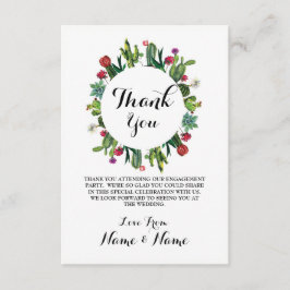 Cartões de Agradecimento Coroa de Cacto Festa de C