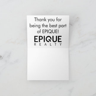 Cartões de Agradecimento da EPIQUE Realty