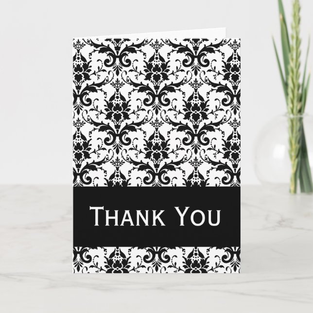 Cartões de Agradecimento Damask (Frente)