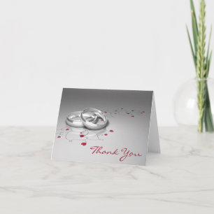 Cartões de Agradecimento de Alianças de Casamento