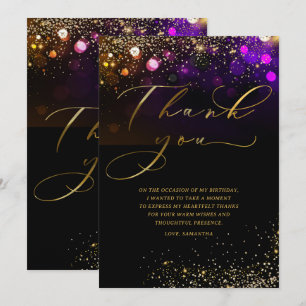 Cartões de Agradecimento de Aniversário Personaliz