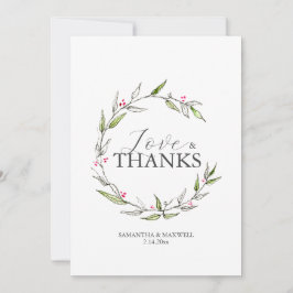Cartões de Agradecimento de Casamento Arte Botânic