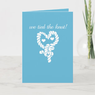 Cartões de Agradecimento de Casamento Azul Náutico
