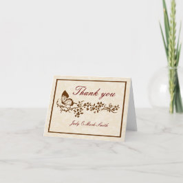 Cartões de Agradecimento de Casamento Borboleta El