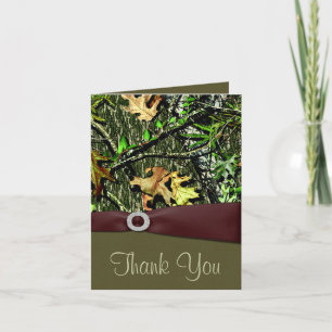 Cartões de Agradecimento de Casamento Camuflados d