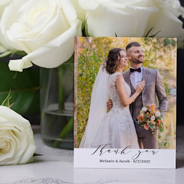 Cartões de Agradecimento de Casamento com Caligraf (Criador carregado)