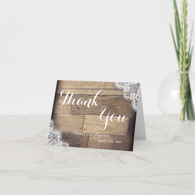Cartões de Agradecimento de Casamento com Celeiro  (Frente)