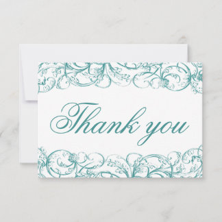 Cartões de agradecimento de casamento com espirais