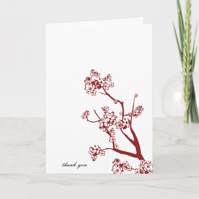 Cartões de Agradecimento de Casamento com Flor de  (Frente)