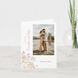 Cartões de Agradecimento de Casamento com Foto de